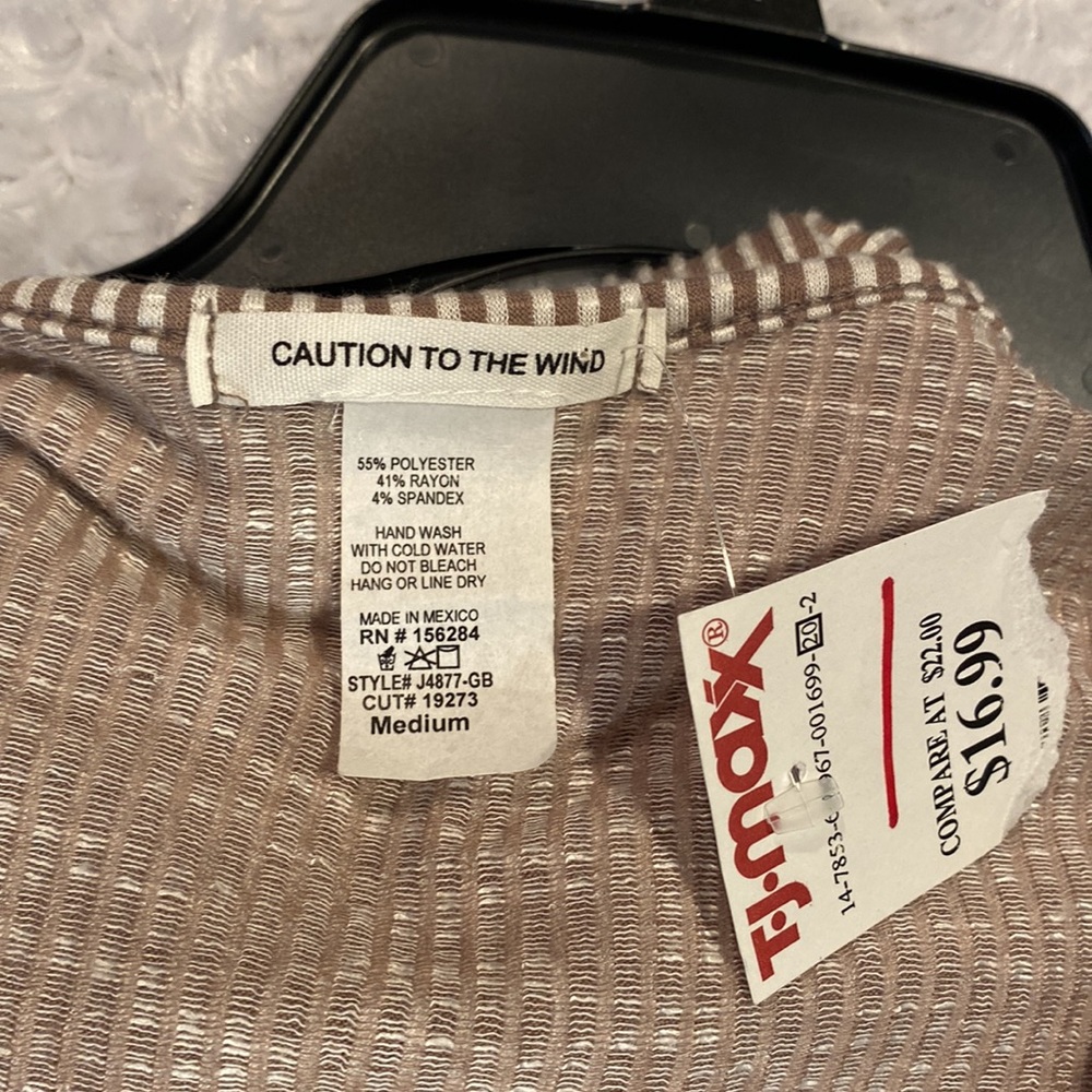 Caution to the Wind size M pinstriped romper NWT - Picture 6 of 10